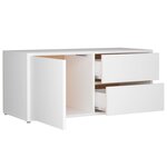 vidaXL Meuble TV Blanc 80x34x36 cm Bois d'ingénierie
