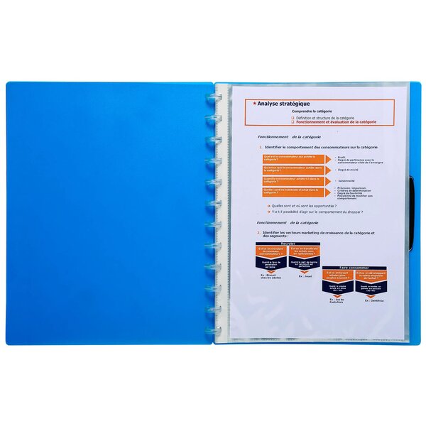 Recharge De 20 Pochettes Pour Protège-documents À Anneaux Détachables En Polypropylène - A4 - Cristal Translucide - X 5 - Exacompta