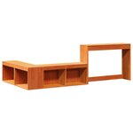vidaXL Cadre de lit sans matelas cire marron 90x190 cm bois pin massif