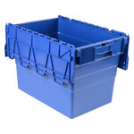 Bac de stockage navette avec couvercle en plastique bleu - 78 litres - viso