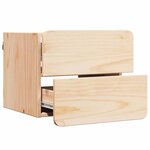 vidaXL Table de chevet Marron 39 x 34 x 33 cm Bois massif en pin