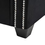 vidaXL Canapé à 2 places Tapisserie en velours 146x75x72 cm Noir