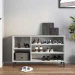 vidaXL Armoire à chaussures Gris béton 102x36x60 cm Bois d'ingénierie