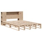 vidaXL Lit bibliothèque sans matelas 150x200 cm bois massif