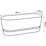 Planteur Ovale - Plastique recyclé - Ø 70 - Leaf Green