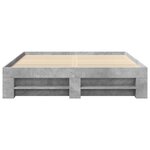 vidaXL Cadre de lit sans matelas gris béton 150x200 cm bois ingénierie
