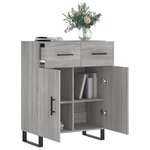 vidaXL Buffet sonoma gris 69 5x34x90 cm bois d'ingénierie