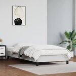 vidaXL Cadre de lit Blanc 90x190 cm Similicuir