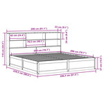 vidaXL Cadre de lit sans matelas cire marron 200x200cm bois pin massif