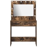 vidaXL Coiffeuse Chêne fumé 78.5 x 41 x 135 cm Bois d'ingénierie