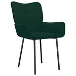 vidaXL Chaises à manger lot de 2 Vert foncé Velours