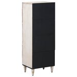 vidaXL Buffet Haut Blanc 40 x 33 5 x 110 cm Bois de mangue massif