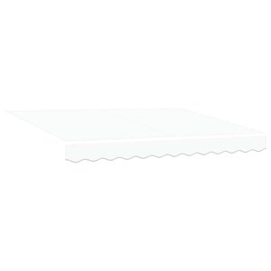 vidaXL Toile de rechange pour store banne 3 x 2 5 m Blanc Polyester