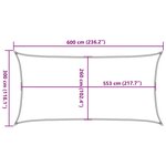 vidaXL Voile d'ombrage sable 6x3 m 100   polyester oxford
