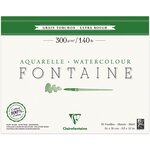 Bloc Fontaine 25F torchon 24x30 300g encollé 4 côtés CLAIREFONTAINE