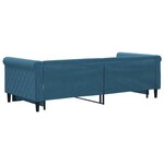 vidaXL Lit de jour avec gigogne sans matelas bleu 90x200 cm