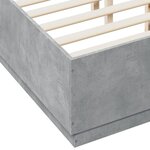 vidaXL Cadre de lit avec LED sans matelas gris béton 120x190 cm