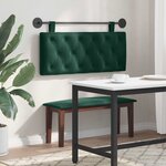 vidaXL Tête de lit suspendue Avec lumière LED Vert foncé Velours