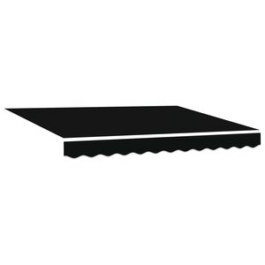 vidaXL Auvent rétractable Noir 350 x 250 x 165 cm Tissu et Métal