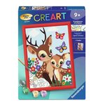 Peinture par numero enfant des 9 ans - CreArt Kids - 18x24cm - Bambi bebe