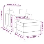 vidaXL Fauteuil avec repose-pied Rose 60 cm Velours