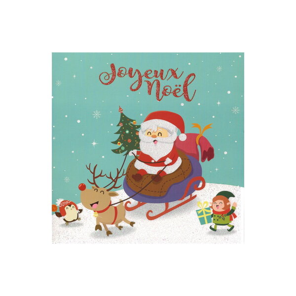 Carte de voeux - 16x16 cm - joyeux noël - i