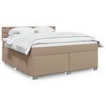vidaXL Sommier à lattes de lit avec matelas Cappuccino 180x200 cm