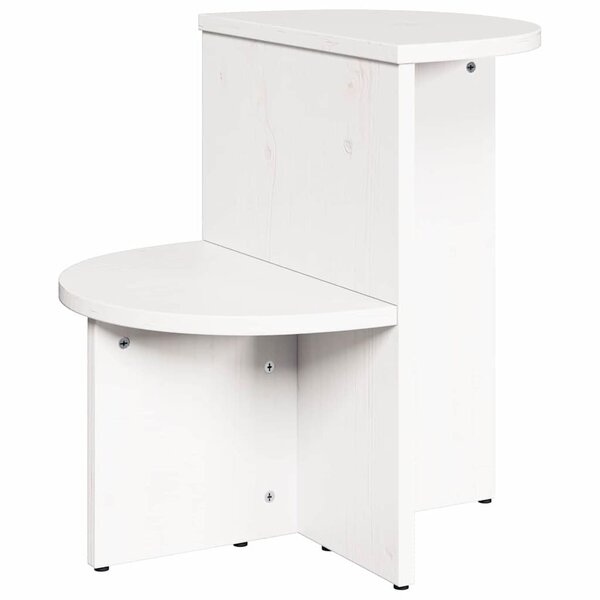 vidaXL Table basse Blanc 50 x 40 x 50 cm Bois massif en pin