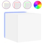 vidaXL Meubles TV muraux avec lumières LED 2 Pièces blanc 30 5x35x30 cm