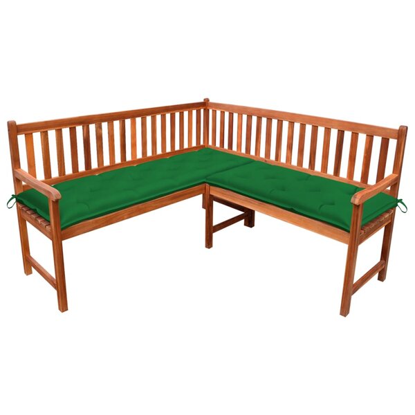 vidaXL Banc d'angle de jardin avec coussins 150cm Bois d'acacia massif
