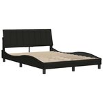 vidaXL Cadre de lit sans matelas noir 140x200 cm tissu