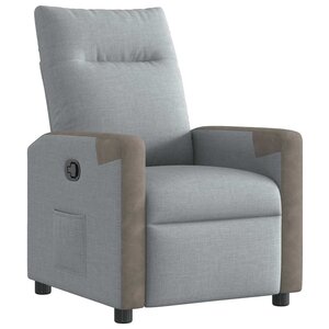 vidaXL Fauteuil inclinable Gris clair Tissu