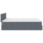 vidaXL Cadre de lit ottoman avec matelas gris foncé 140x200 cm velours