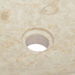 vidaXL Lavabo Crème 50x35x10 cm Marbre