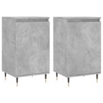 vidaXL Buffets 2 Pièces gris béton 40x35x70 cm bois d'ingénierie