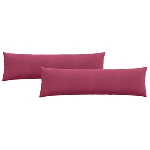 vidaXL Coussins de canapé 2 Pièces Bordeaux 145 x 40 cm