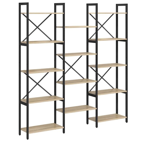 vidaXL Étagère Chêne Sonoma 156 x 25 x 167 cm Bois d'ingénierie