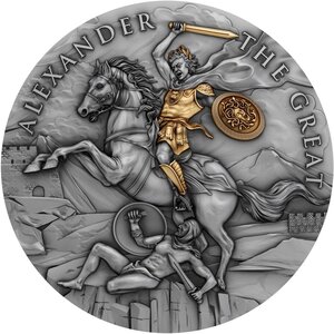 Pièce de monnaie en Argent 5 Dollars g 62.2 (2 oz) Millésime 2023 Legendary Warriors ALEXANDER THE GREAT (PRÉCOMMANDE)