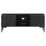 vidaXL Meuble TV Noir 115x30x46 cm Bois massif de manguier