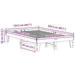 vidaXL Cadre de lit sans matelas cire marron 120x200cm bois pin massif