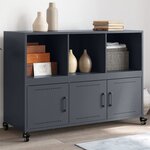 vidaXL Buffet anthracite 100 5x39x72 cm acier