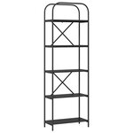vidaXL Étagère Chêne noir 60 x 30 x 183 cm Bois d'ingénierie