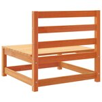 vidaXL Salon de jardin 5 Pièces cire marron bois de pin massif