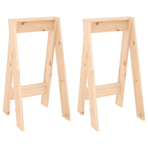 vidaXL Tabourets lot de 2 40x40x75 cm bois massif de pin