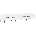 vidaXL Meuble TV Blanc brillant 150x34 5x30 cm Bois d'ingénierie