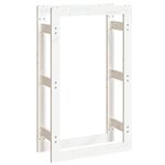 vidaXL Support pour bois de chauffage Blanc 60x25x100 cm Bois de pin
