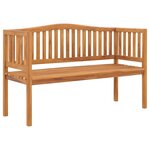 vidaXL Banc de jardin 150 cm Bois de teck solide
