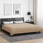 vidaXL Duvet d'hiver Anthracite et Taupe 220 x 200 cm Microfibre