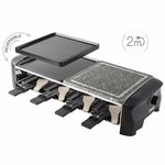Princess Gril à raclette en pierre avec 8 poêles 1300 W 162820