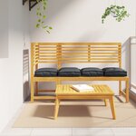 vidaXL Coussins de Palette pour Siège 4 Pièces Noir 40x40x8 cm Tissu Oxford